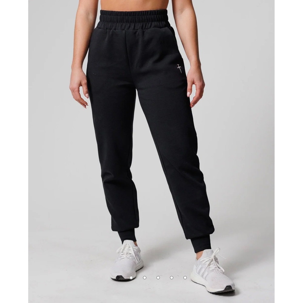 Three Nails Essential Joggers Womens Large Black Stretch Cozy Inlay Drawstring